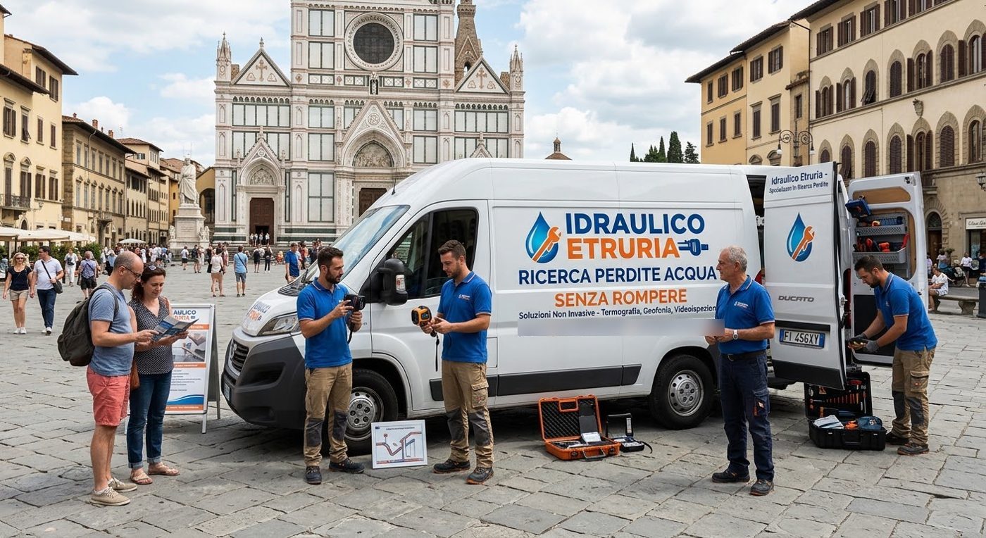 Squadra Idraulico Etruria per la ricerca perdite acqua a Firenze