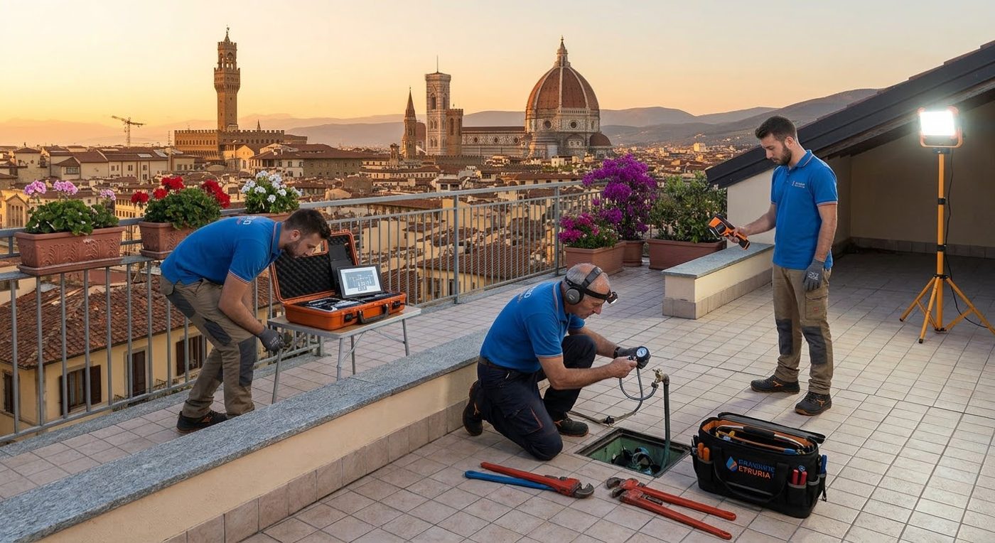Ricerca infiltrazioni terrazzi, tetti e balconi